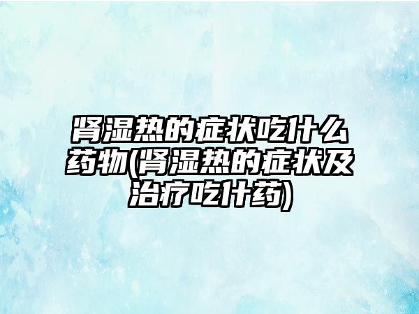 腎濕熱的癥狀吃什么藥物(腎濕熱的癥狀及治療吃什藥)