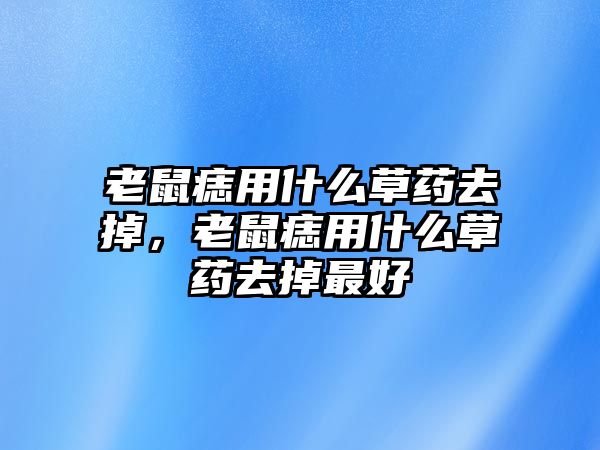 老鼠痣用什么草藥去掉，老鼠痣用什么草藥去掉最好