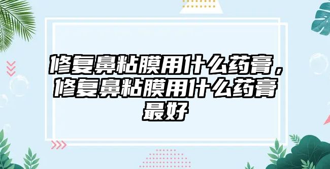 修復鼻粘膜用什么藥膏，修復鼻粘膜用什么藥膏最好