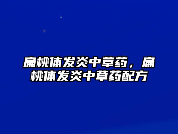 扁桃體發炎中草藥，扁桃體發炎中草藥配方