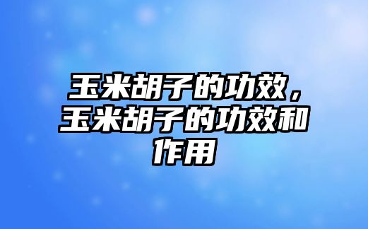 玉米胡子的功效，玉米胡子的功效和作用